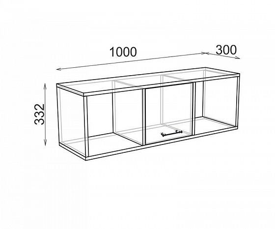 Полка навесная "Доминик" М18 - Размеры
